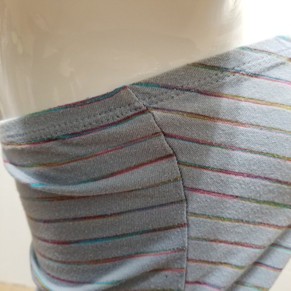 Realitee Threads top Small strapless rainbow striped ruched bust Y2K scene kid - Picture 9 of 12